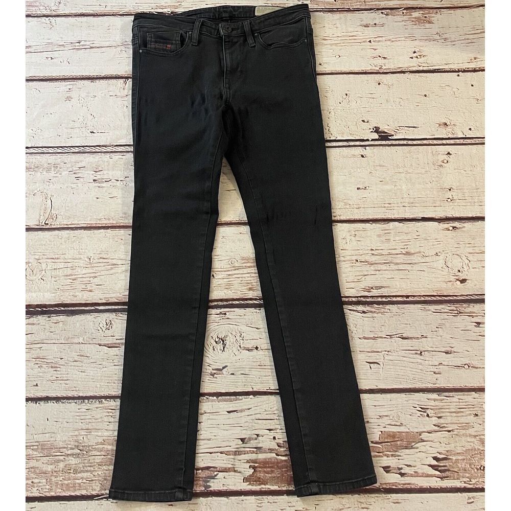Diesel Jeans Womens 28x28 Skinzee‎ Black Super Slim-Skinny Regular Waist Stretch